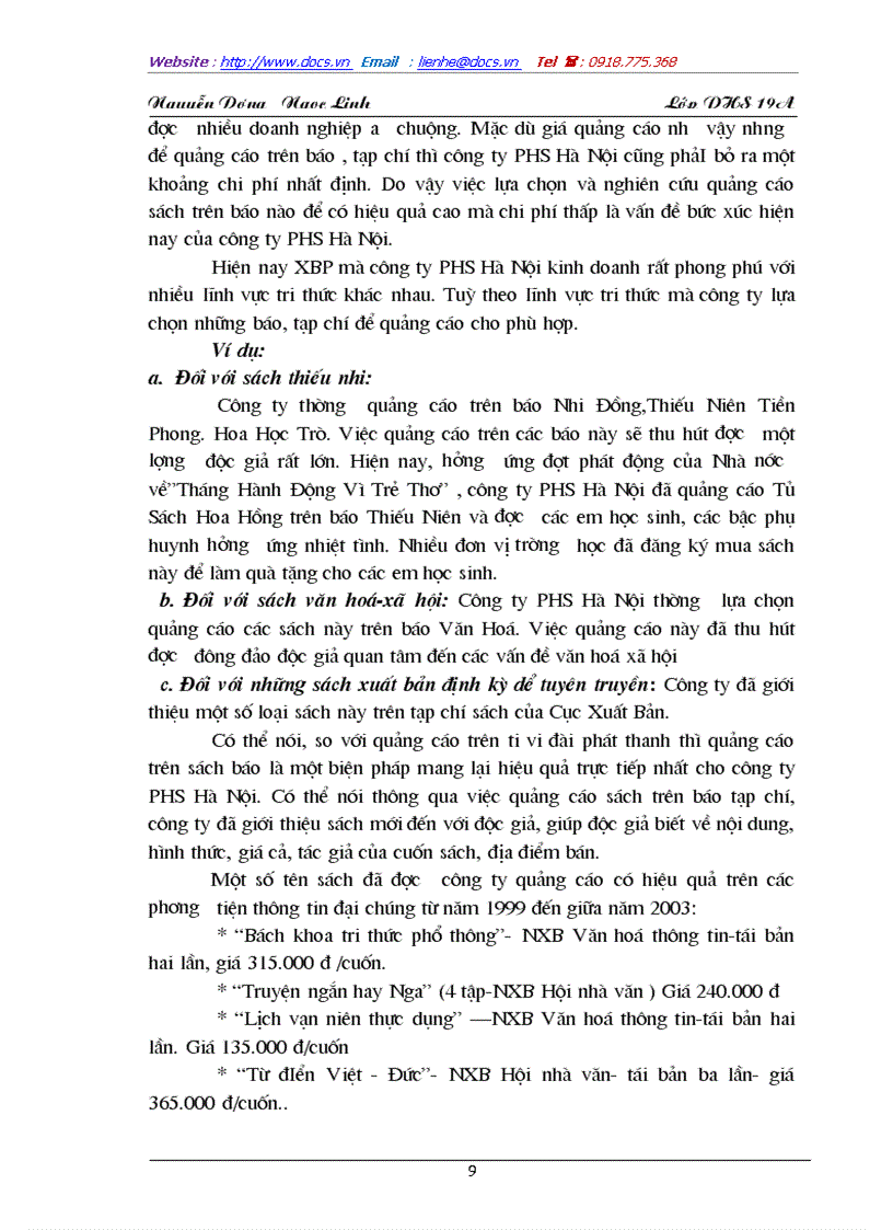 image for page Tình hình sử dụng nghệ thuật tiêu thụ XBP ở công ty Phát Hành sách Hà Nội hiện nay