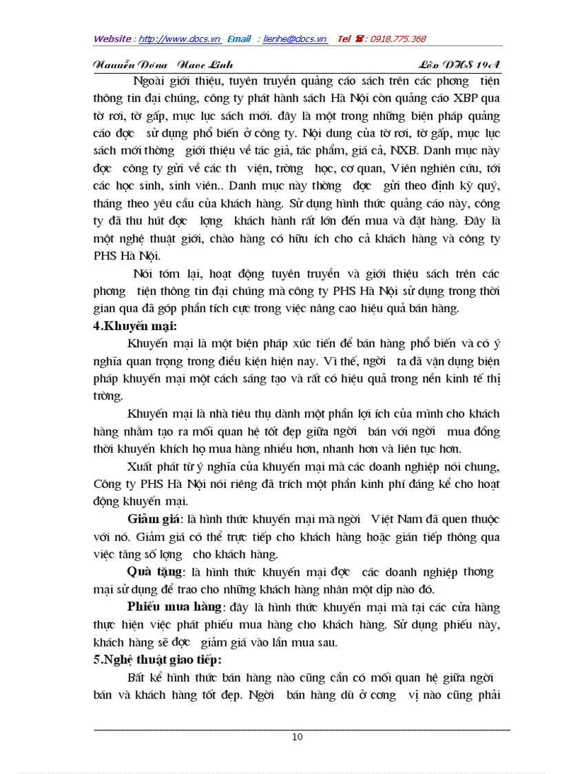 image for page Tình hình sử dụng nghệ thuật tiêu thụ XBP ở công ty Phát Hành sách Hà Nội hiện nay