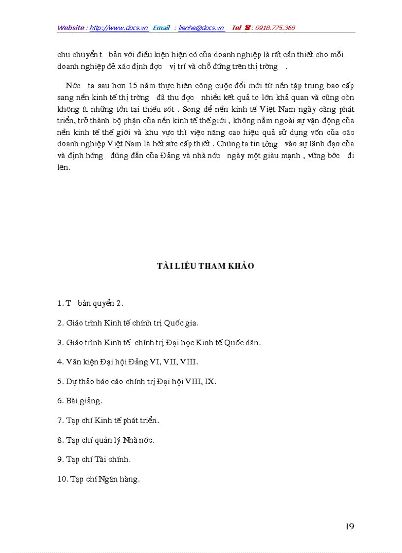 image for page Học thuyết tuần hoàn và chu chuyển tư bản và sự vận dụng nó vào nền kinh tế thị trường thời kỳ quá độ ở nước ta
