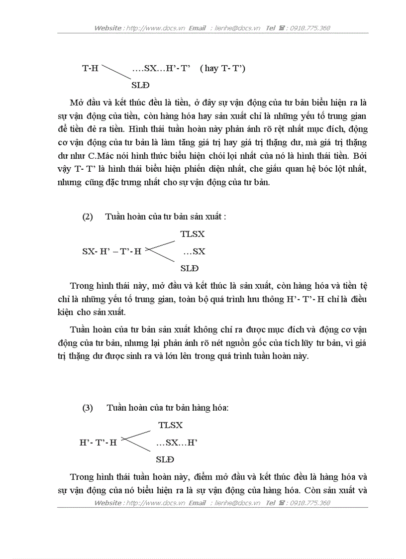 image for page Tuần hoàn và chu chuyển tư bản