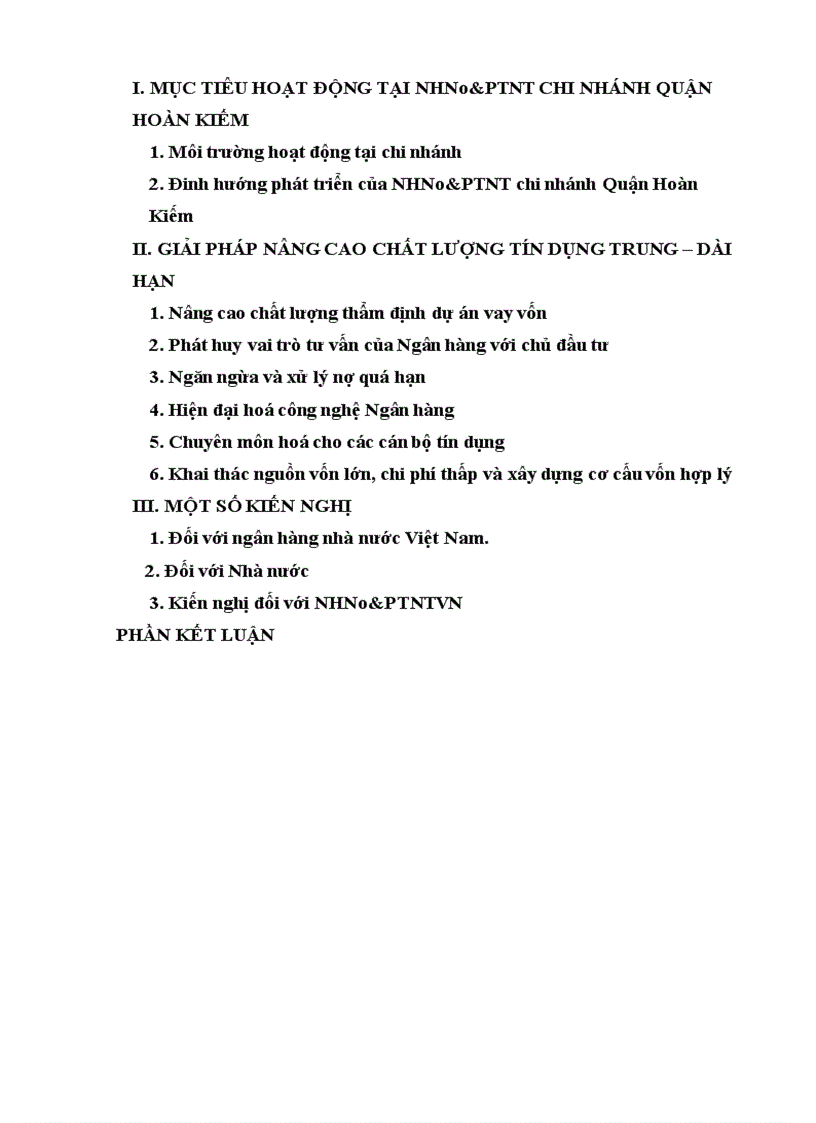 image for page Giải pháp nâng cao chất lượng tín dụng trung và dài hạn tại Ngân hàng Nông nghiệp và Phát triển nông thôn chi nhánh Quận Hoàn Kiếm