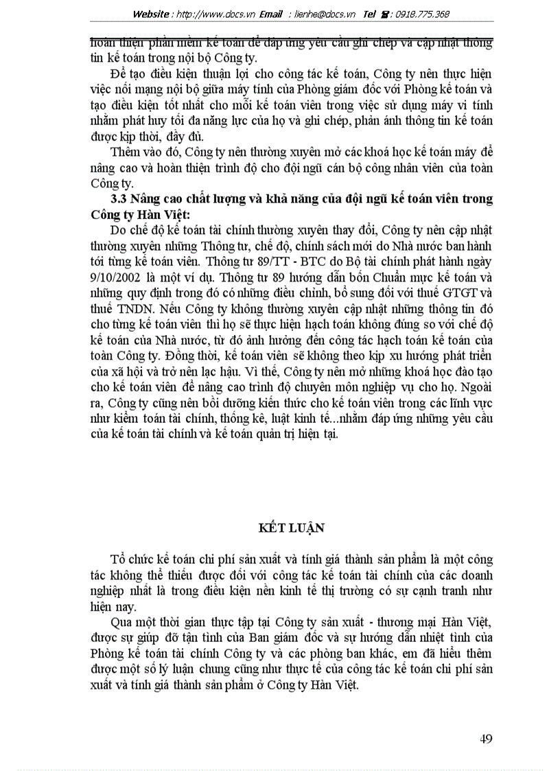 image for page Tổ chức hạch toán chi phí sản xuất kinh doanh và tính giá thành sản phẩm tại Công ty sản xuất thương mại Hàn Việt