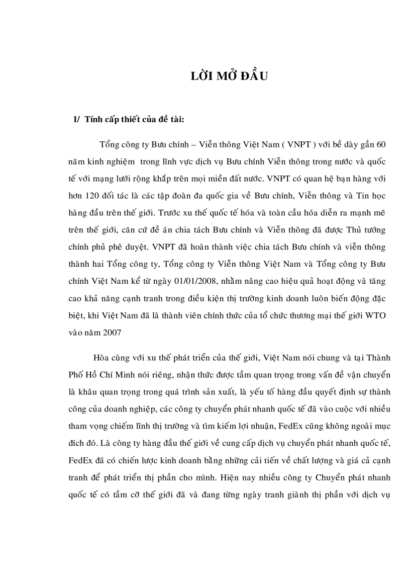 image for page Xây dựng chiến lược kinh doanh của tổng đại lý chuyển phát nhanh FedEx đến năm 2015