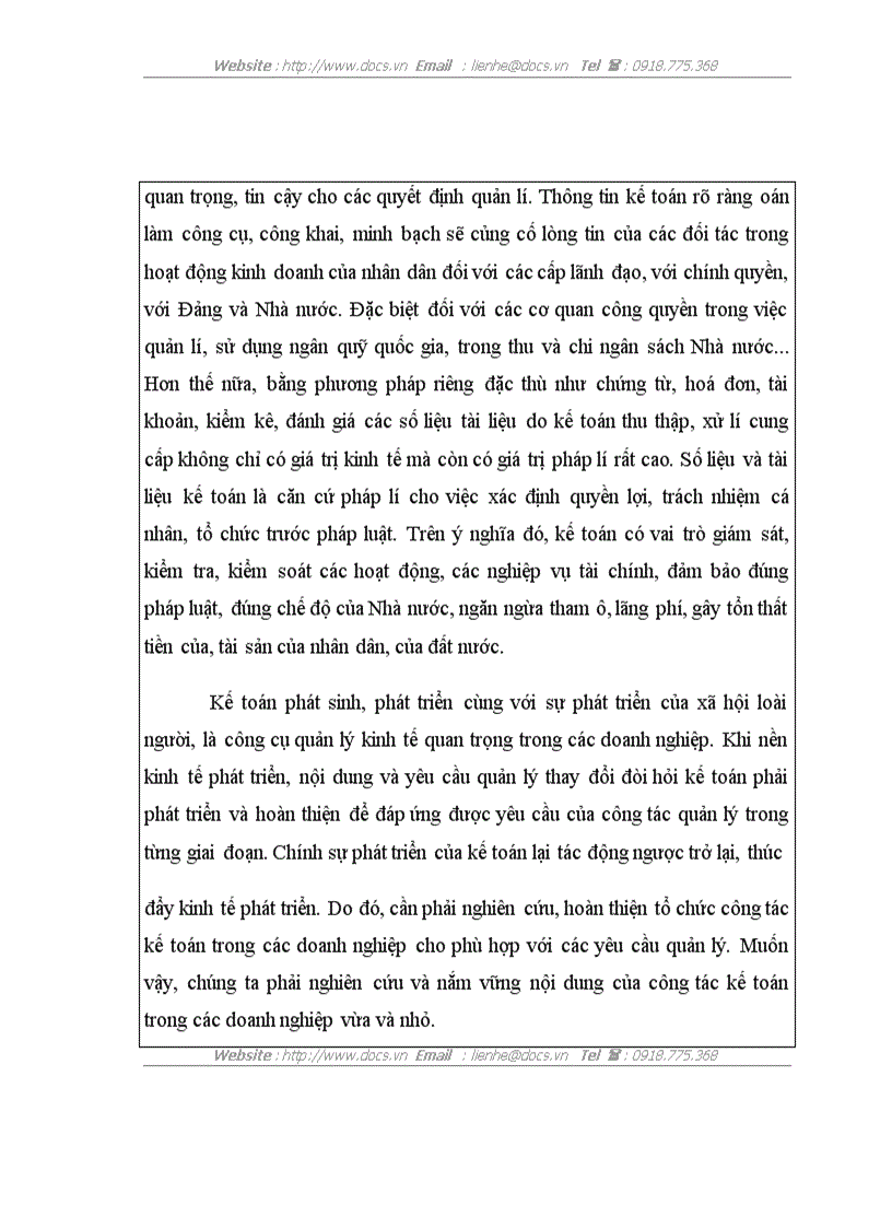 image for page Tổ chức công tác kế toán trong các doanh nghiệp vừa và nhỏ