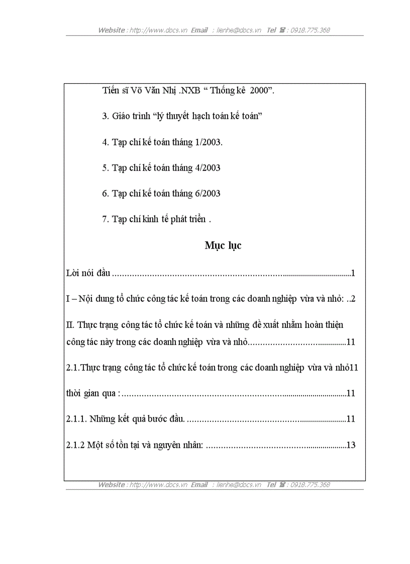 image for page Tổ chức công tác kế toán trong các doanh nghiệp vừa và nhỏ