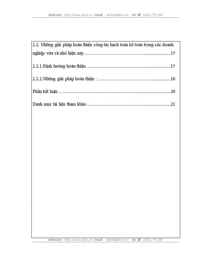 image for page Tổ chức công tác kế toán trong các doanh nghiệp vừa và nhỏ