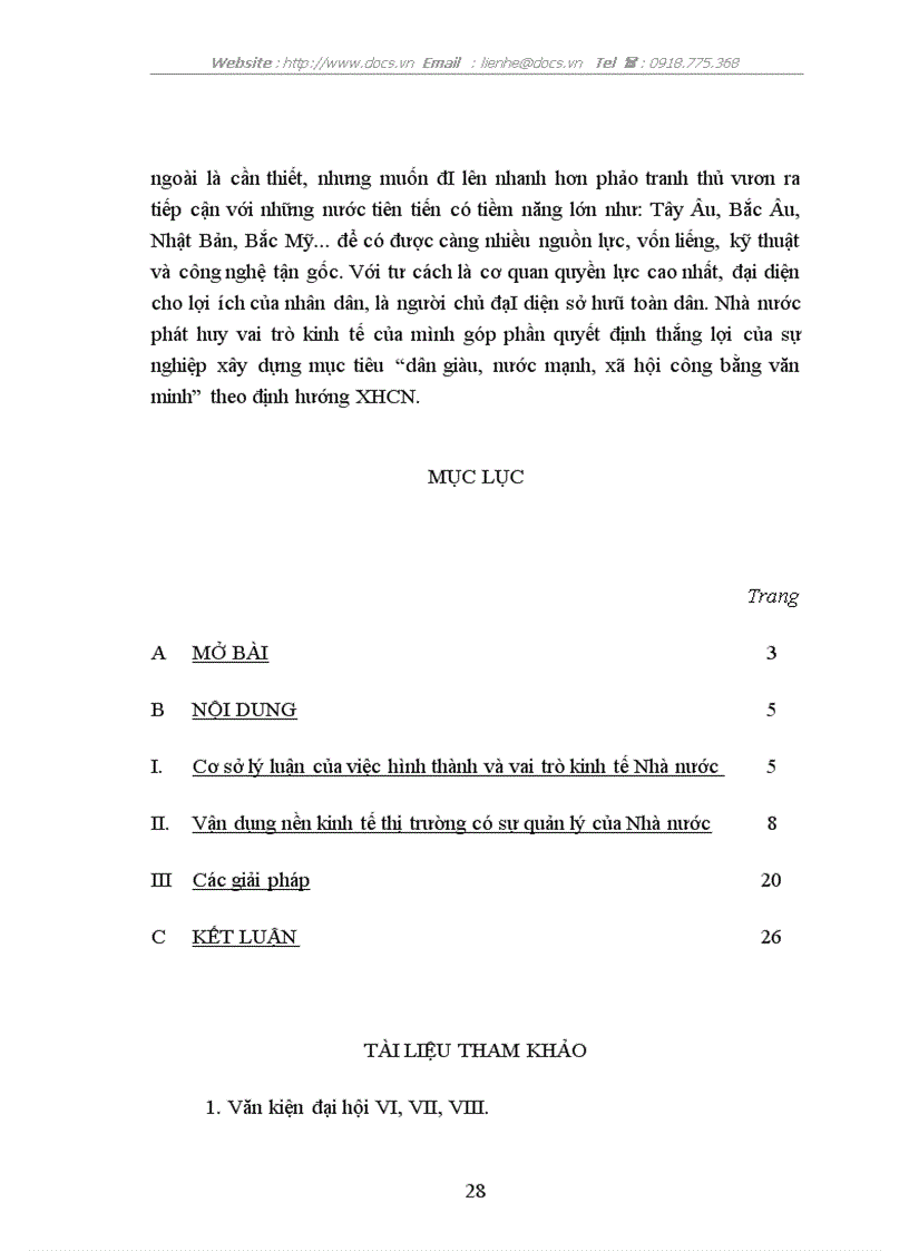 image for page Vai trò của Nhà nước trong nền kinh tế thị trường định hướng XHCN ở nước ta hiện nay