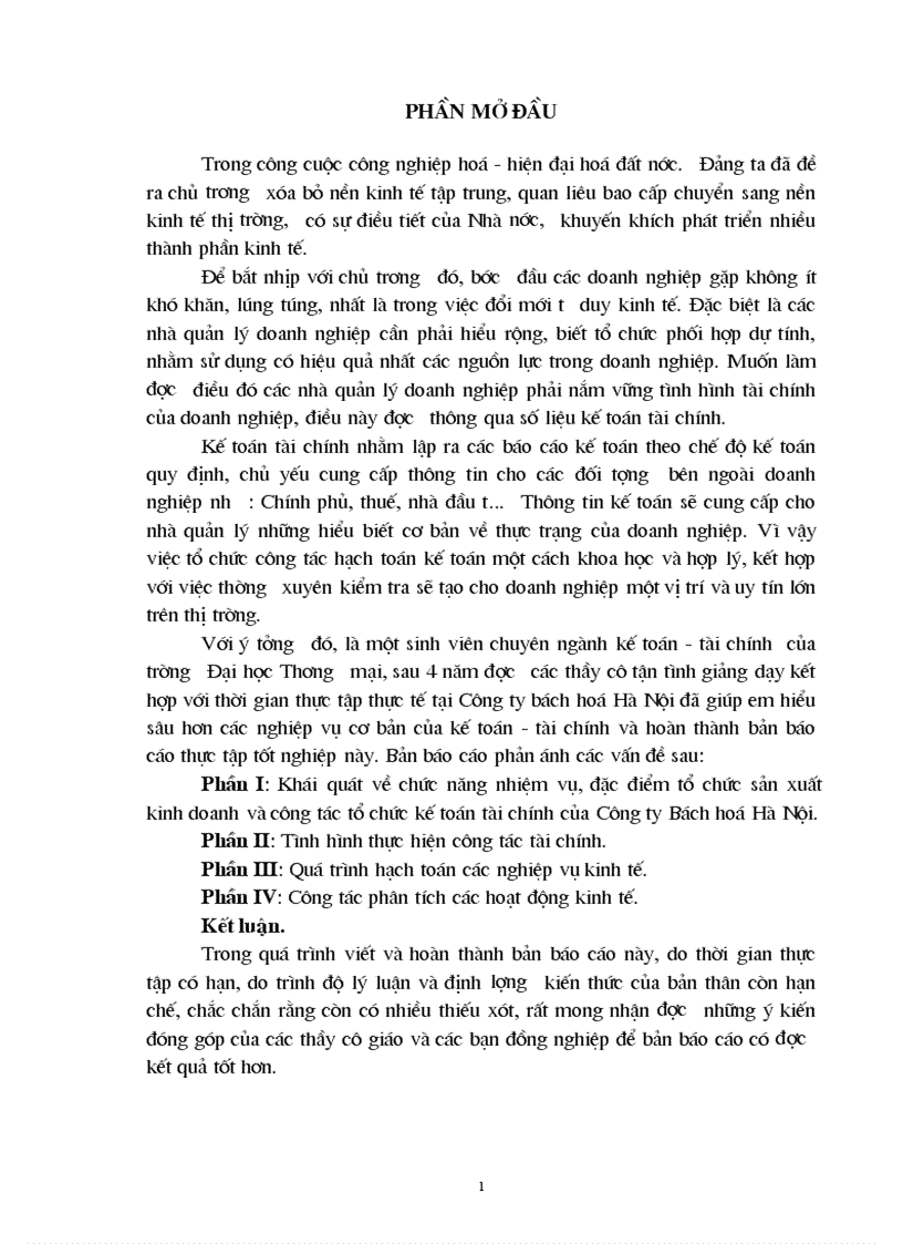 image for page Khái quát về chức năng nhiệm vụ đặc điểm tổ chức sản xuất kinh doanh và công tác tổ chức kế toán tài chính của Công ty Bách hoá Hà Nội