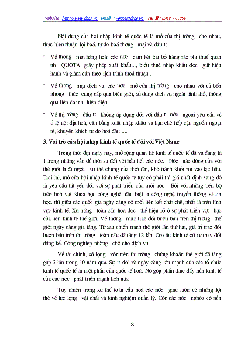 image for page Nền kinh tế hàng hoá nước ta trong quá trình hội nhập kinh tế quốc tế