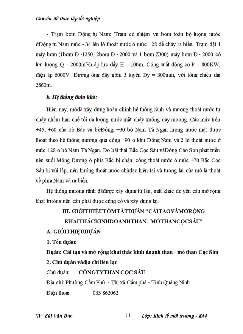 image for page Phân tích những tác động môi trường và đánh giá hiệu quả kinh tế môi trường của dự án cải tạo mở rộng khai thác kinh doanh than mỏ than Cọc Sáu