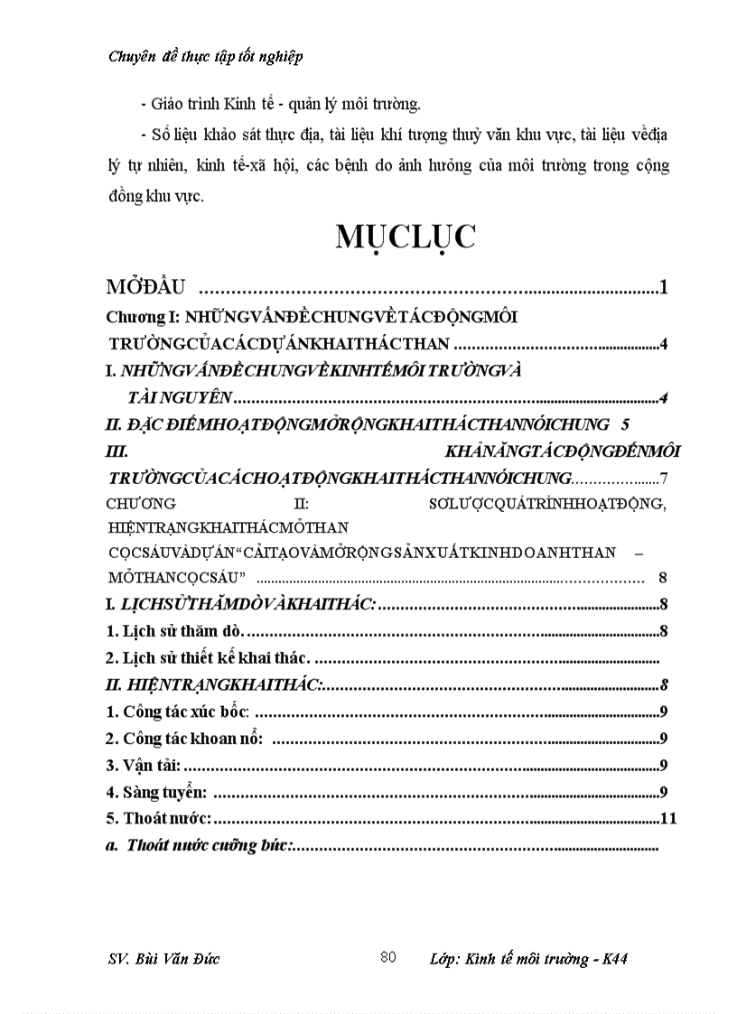 image for page Phân tích những tác động môi trường và đánh giá hiệu quả kinh tế môi trường của dự án cải tạo mở rộng khai thác kinh doanh than mỏ than Cọc Sáu