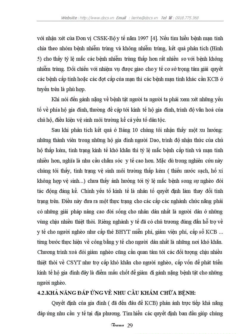 image for page Mô tả thực trạng nhu cầu chăm sóc sức khoẻ và sử dụng dịch vụ y tế tại xã Tân Lập núi huyện Chợ Đồn tỉnh Bắc Kạn