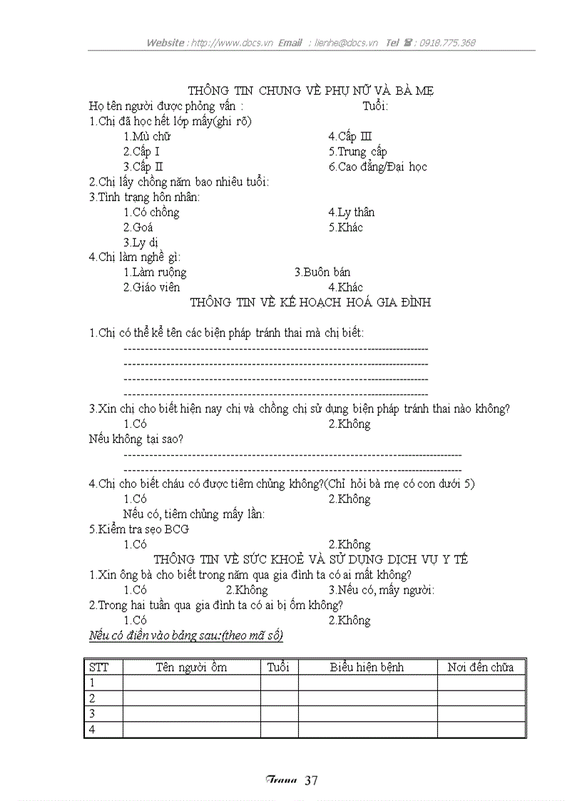 image for page Mô tả thực trạng nhu cầu chăm sóc sức khoẻ và sử dụng dịch vụ y tế tại xã Tân Lập núi huyện Chợ Đồn tỉnh Bắc Kạn