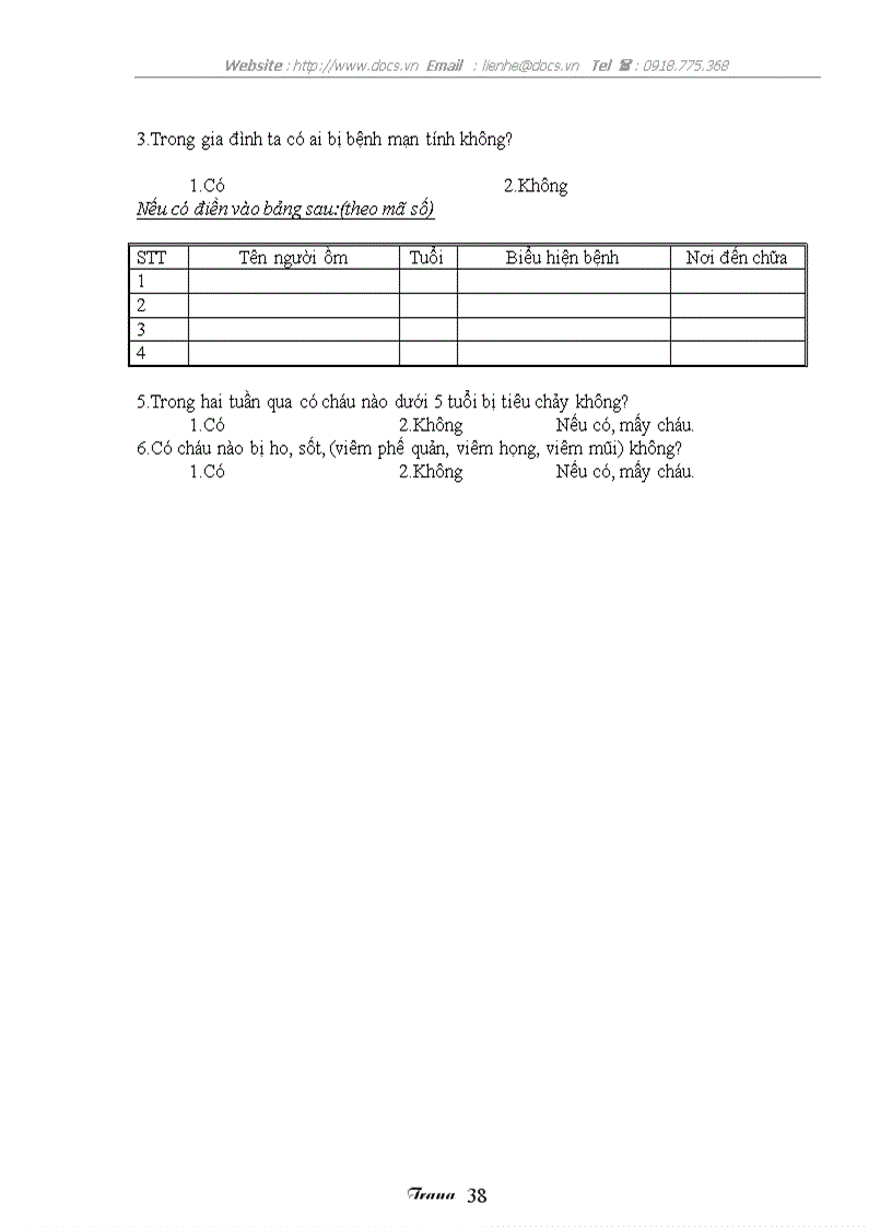 image for page Mô tả thực trạng nhu cầu chăm sóc sức khoẻ và sử dụng dịch vụ y tế tại xã Tân Lập núi huyện Chợ Đồn tỉnh Bắc Kạn