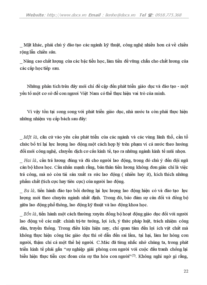 image for page Nâng cao dân trí bồi dưỡng và phát huy nguồn lực to lớn của con người Việt Nam là nhân tố quyết định thắng lợi của công cuộc công nghiệp hoá hiện đạ