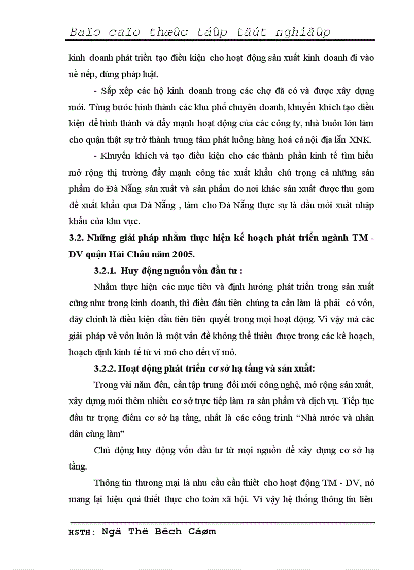 image for page Những biện pháp nhằm thực hiện kế hoạch phát triển Thương mại dịch vụ của quận Hải Châu năm 2005