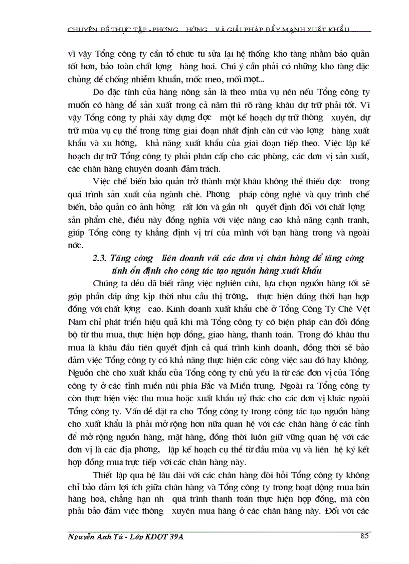 image for page Một số giải pháp chủ yếu nhằm đẩy mạnh hoạt động xuất khẩu chè của Tổng Công Ty chè Việt Nam trong thời gian tới