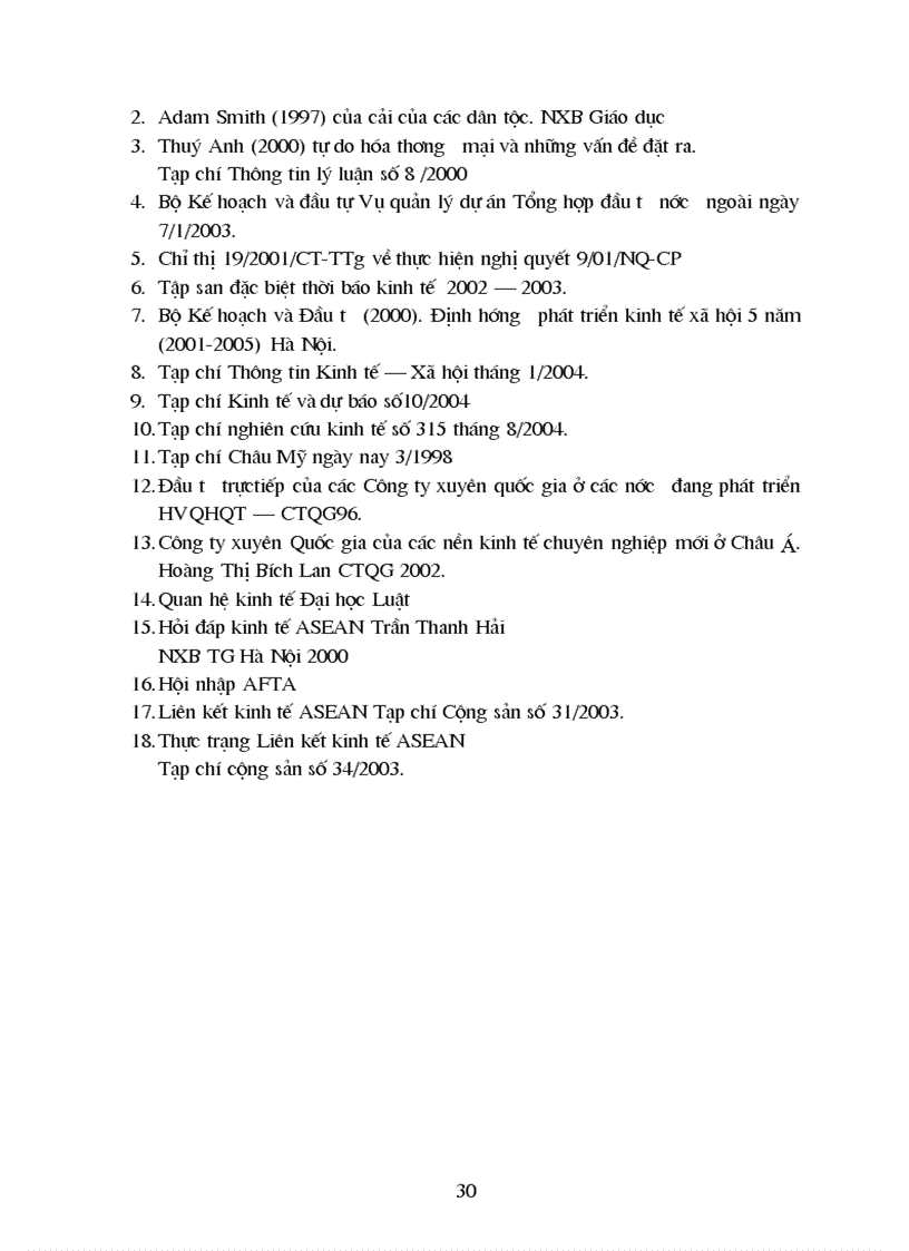 image for page Định hướng và các giải pháp tăng cường thu hút FDI vào Việt Nam trong điêù kiện thực hiện AFTA