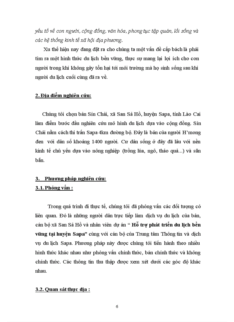 image for page Bước đầu tìm hiểu về mô hình du lịch cộng đồng tại bản Sín Chải Sapa