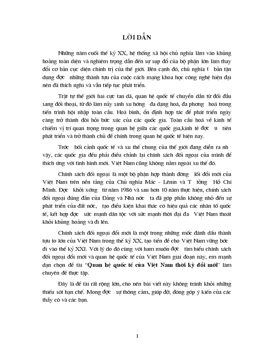 image for page Triển vọng quan hệ đối ngoại của Việt Nam những năm đầu thế kỷ XXI