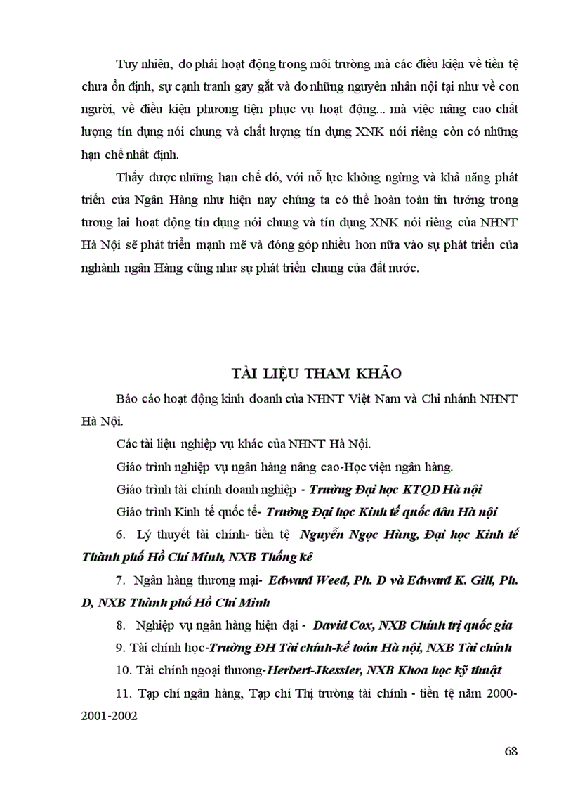 image for page Giải pháp mở rộng hoạt động tín dụng tài trợ xuất nhập khẩu tại Ngân hàng Ngoại Thương Hà Nội