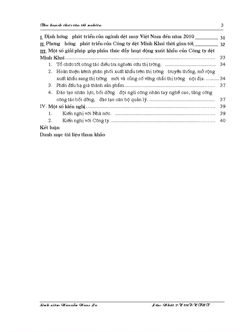 image for page Giải pháp thúc đẩy hoạt động xuất khẩu của Công ty dệt Minh Khai trong thời gian tới