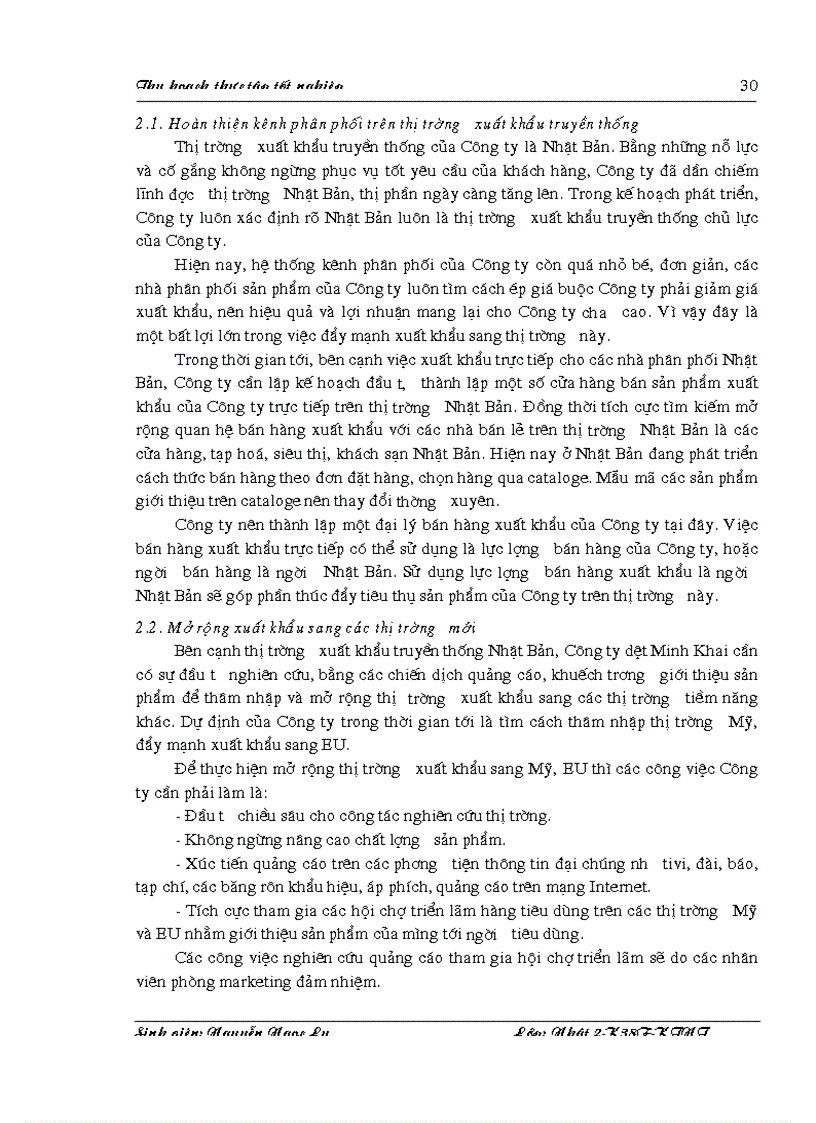 image for page Giải pháp thúc đẩy hoạt động xuất khẩu của Công ty dệt Minh Khai trong thời gian tới