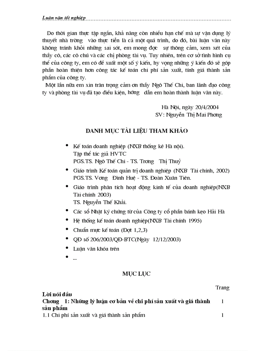 image for page Hoàn thiện công tác kế toán chi phí sản xuất và tính giá thành sản phẩm tại Công ty Cổ phần Bánh kẹo Hải Hà