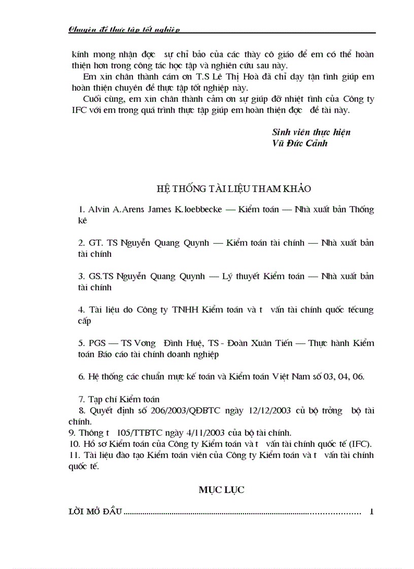 image for page Quy trình Kiểm toán khoản mục TSCĐ trong Kiểm toán BCTC do IFC thực hiện