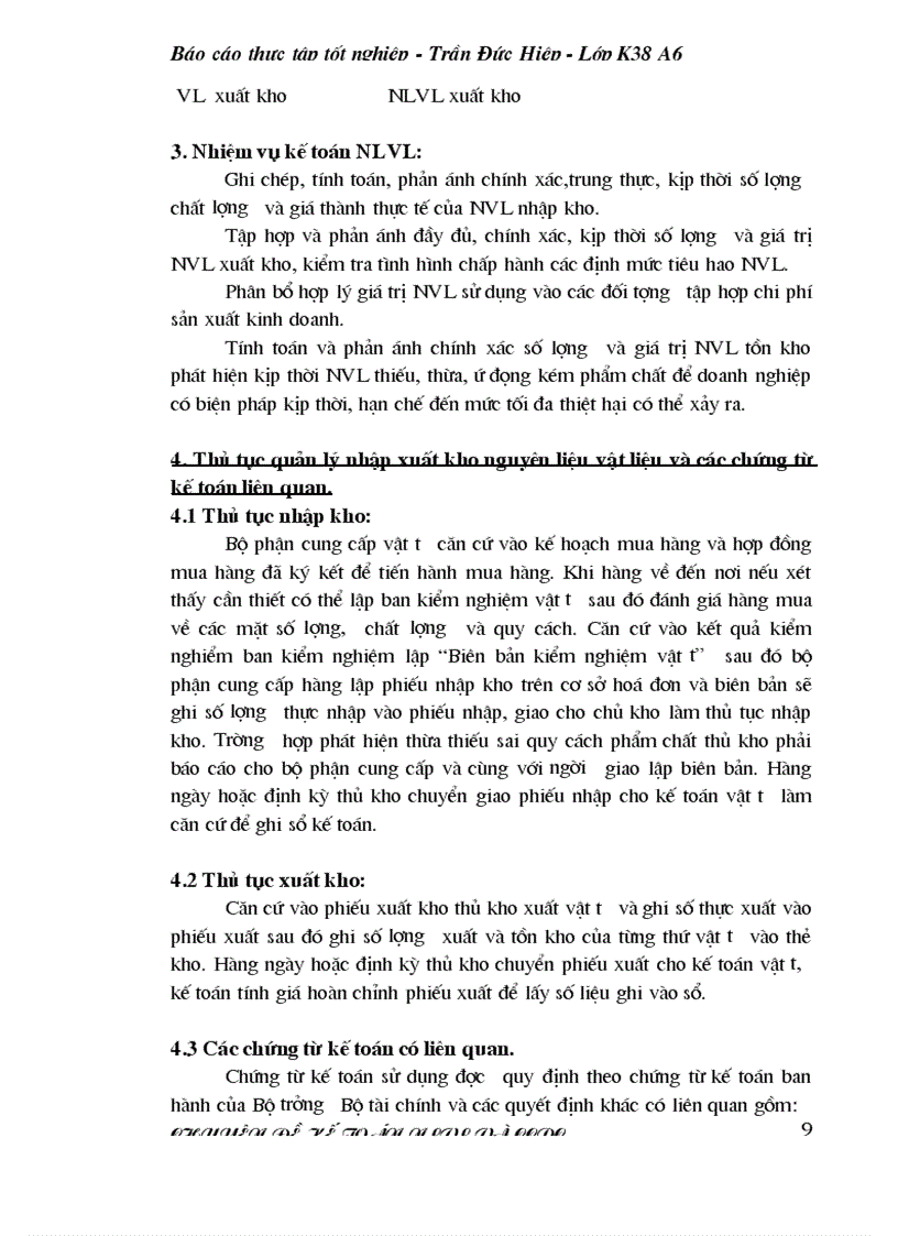 image for page Công tác kế toán nguyên liệu vật liệu tại công ty cổ phần VPP Cửu Long