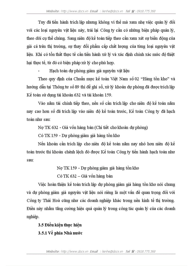 image for page Hoàn thiện công tác kế toán nguyên vật liệu tại Công ty TNHH Sản xuất và Thương mại Thái Hòa