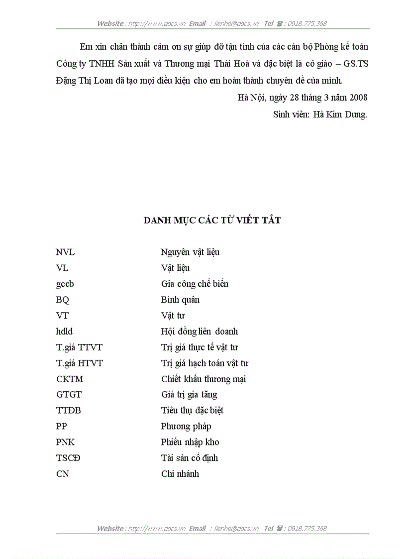 image for page Hoàn thiện công tác kế toán nguyên vật liệu tại Công ty TNHH Sản xuất và Thương mại Thái Hòa