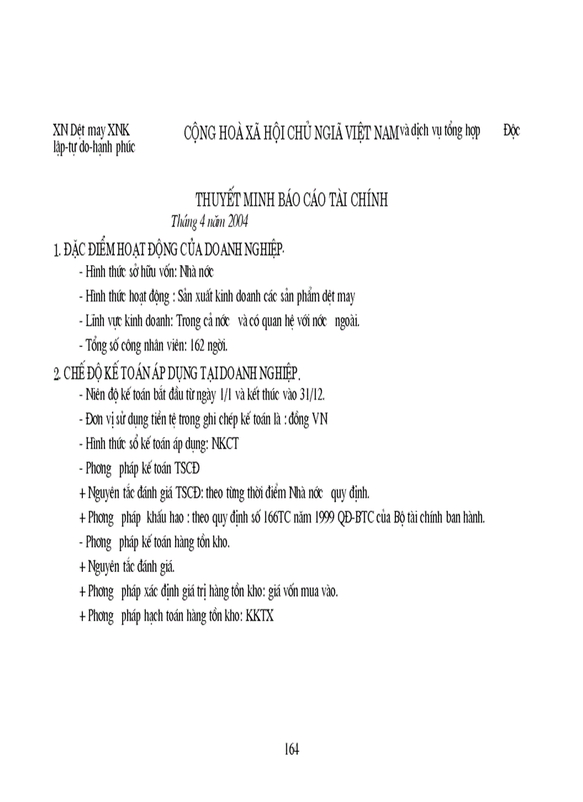 image for page Thực trạng công tác hạch toán kế toán tổng hợp tại Xí nghiệp dệt may xuất nhập khẩu và dịch vụ tổng hợp