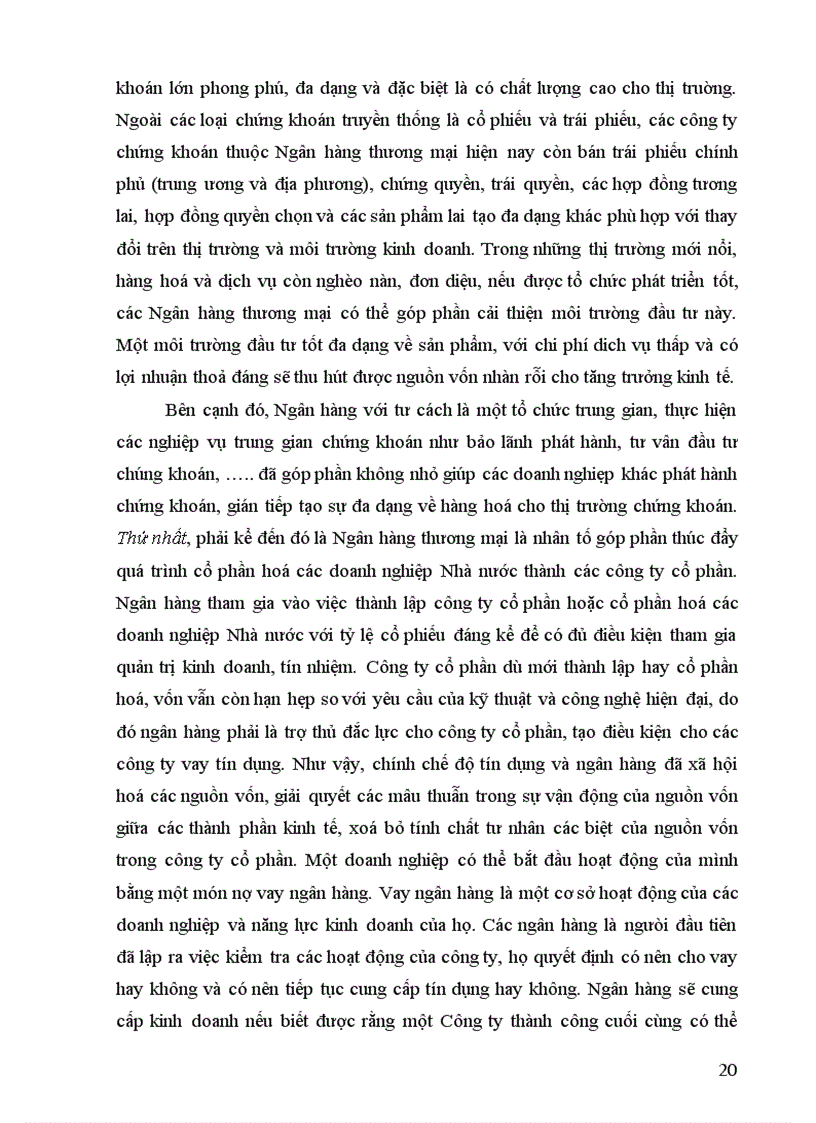 image for page Phát huy vai trò của Ngân hàng thương mại đối với sự phát triển của thị trường chứng khoán Việt Nam