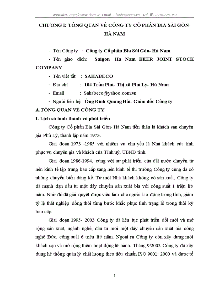 image for page Thực trạng kế toán về chi phí sản xuất và tính giá thành sản phẩm công nghiệp tại công ty cổ phần bia sài gòn hà nam