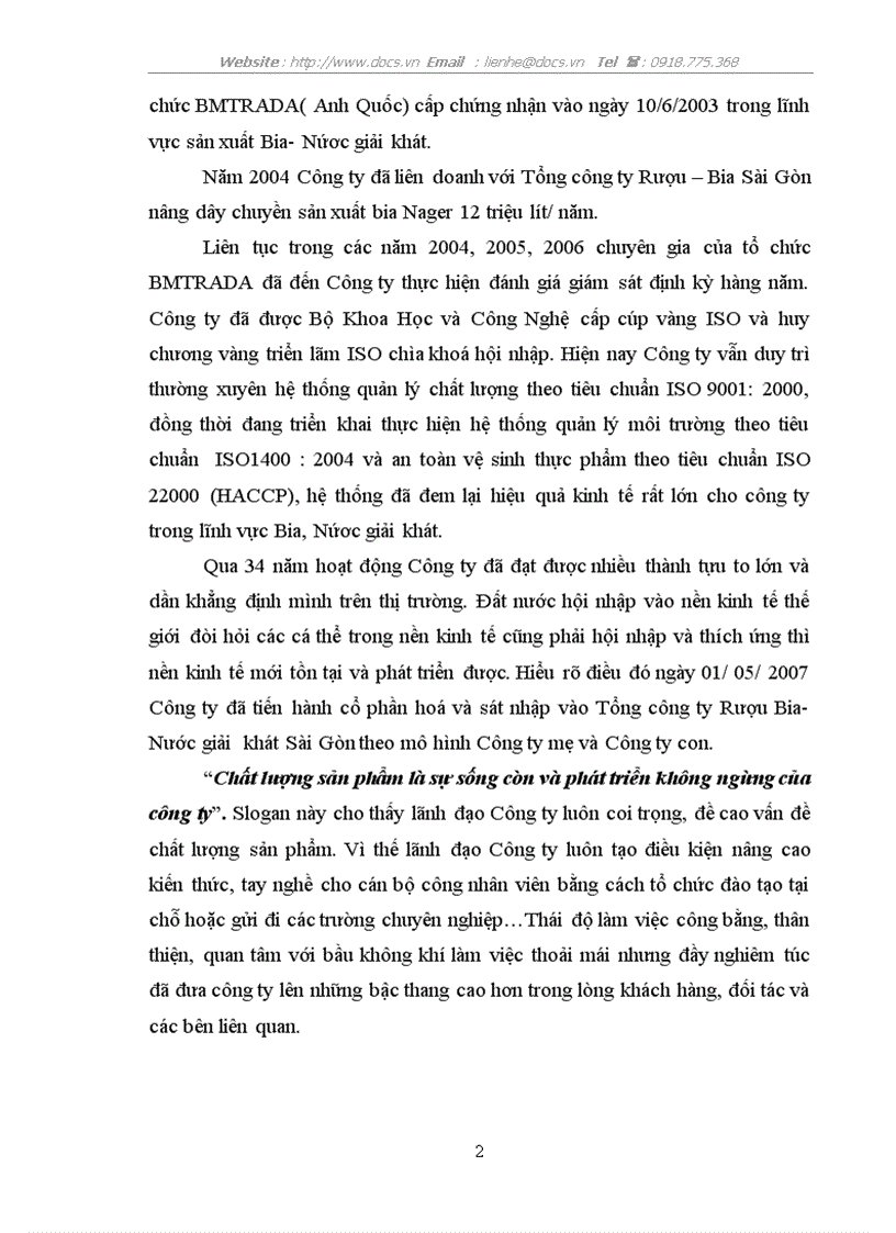 image for page Thực trạng kế toán về chi phí sản xuất và tính giá thành sản phẩm công nghiệp tại công ty cổ phần bia sài gòn hà nam