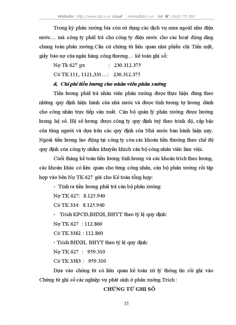 image for page Thực trạng kế toán về chi phí sản xuất và tính giá thành sản phẩm công nghiệp tại công ty cổ phần bia sài gòn hà nam