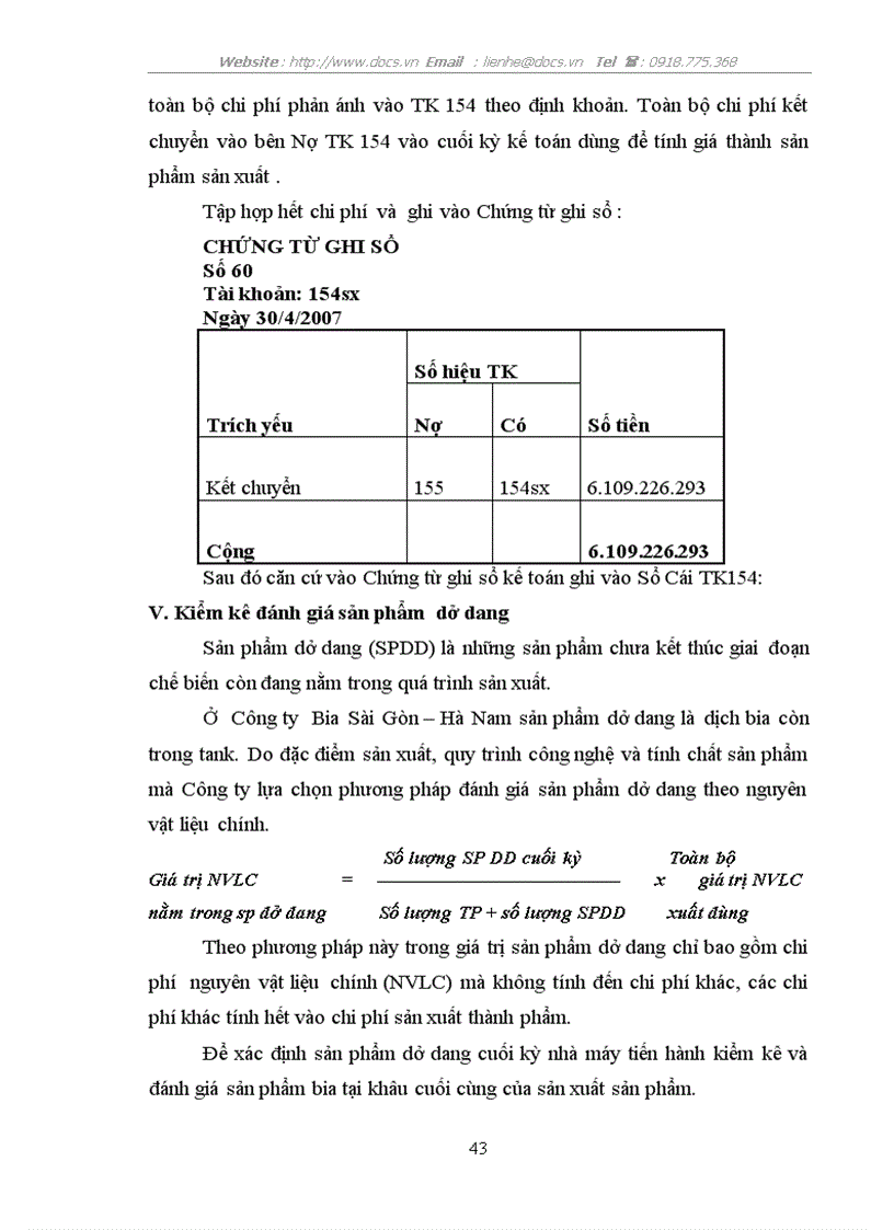 image for page Thực trạng kế toán về chi phí sản xuất và tính giá thành sản phẩm công nghiệp tại công ty cổ phần bia sài gòn hà nam