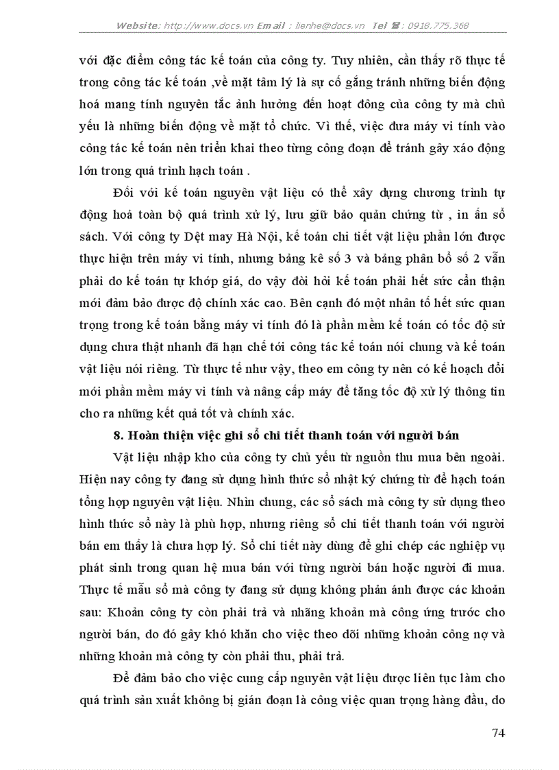 image for page Tổ chức công tác kế toán nguyên vật liệu tại công ty Dệt May Hà Nội