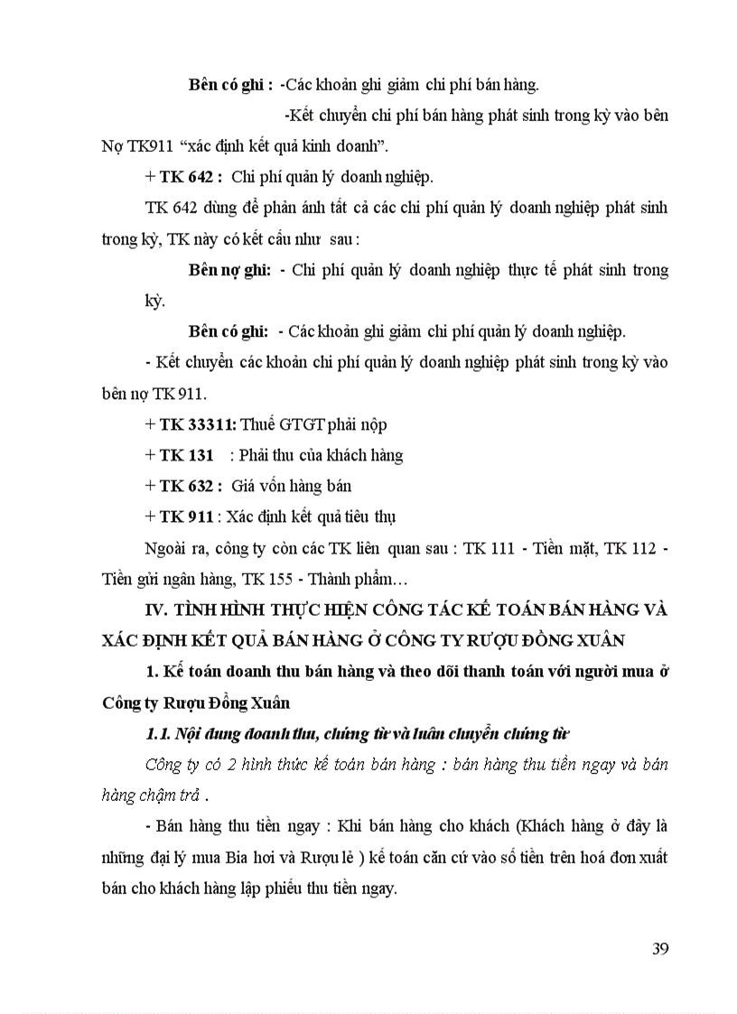 image for page Tổ chức công tác kế toán bán hàng và xác định kết quả tại Công Ty Rượu Đồng Xuân