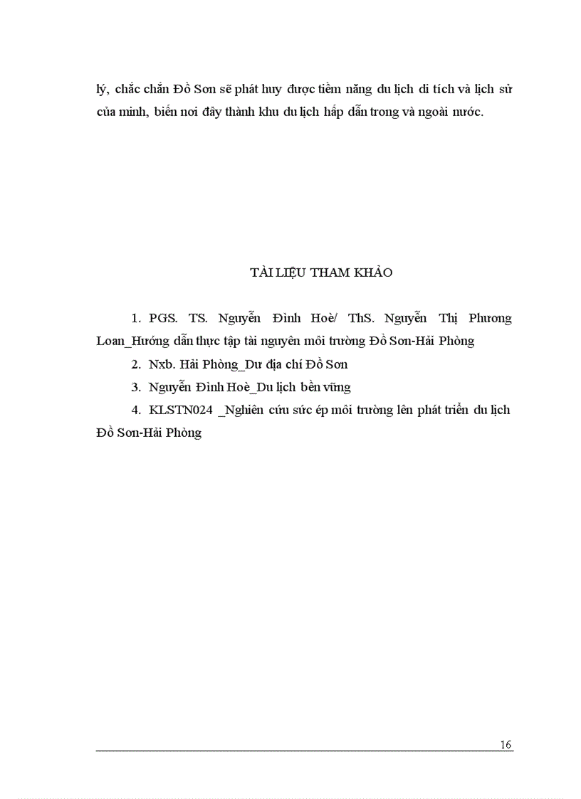 image for page Hiện trạng khả năng khai thác và giải pháp sử dụng hợp lý tiềm năng du lịch di tích lịch sử văn hoá của thị xã Đồ Sơn