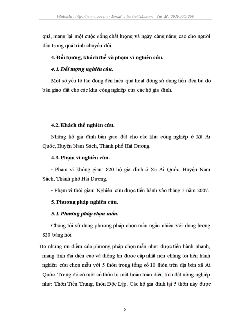 image for page Một số yếu tố tác động đến hiệu quả hoạt động sử dụng tiền đền bù do bàn giao đất cho khu công nghiệp của các hộ gia đình