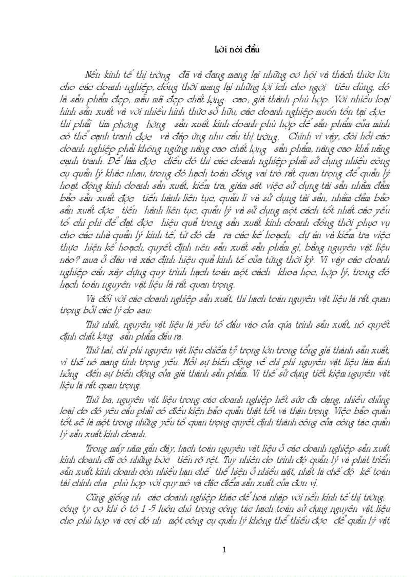 image for page Hoàn thiện công tác hạch toán nguyên vật liệu với việc tăng cường hiệu quả sử dụng nguyên vật liệu tại Công ty cơ khí ô tô 1 5
