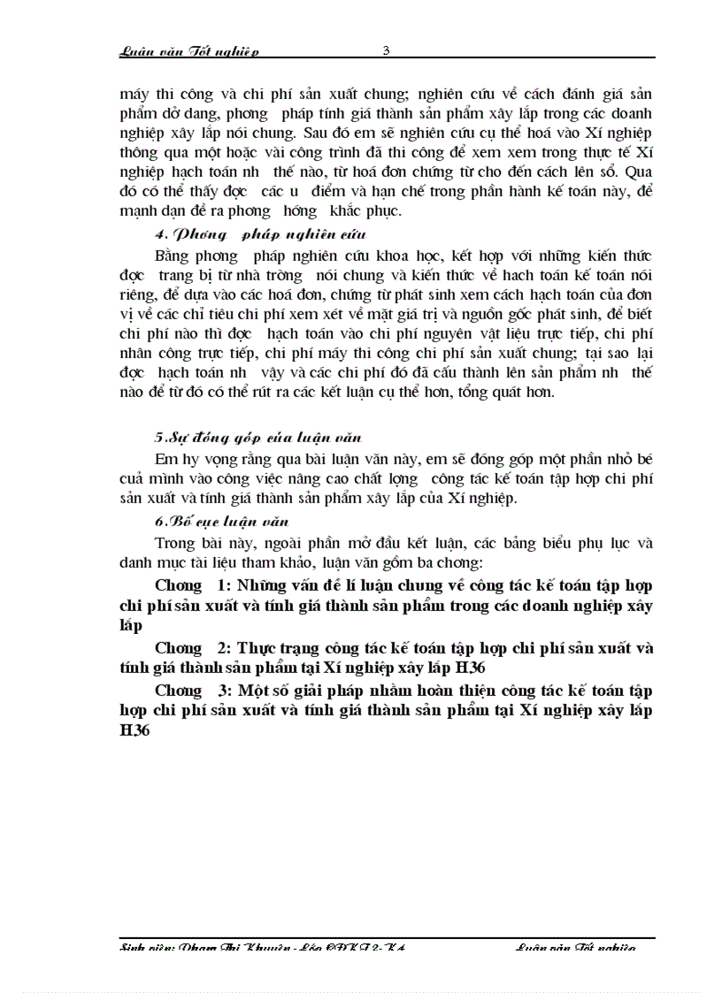 image for page Một số giải pháp nhằm hoàn thiện công tác kế toán tập hợp chi phí sản xuất và tính giá thành sản phẩm xây lắp tại Xí nghiệp xây lắp H36