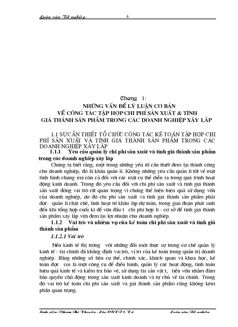 image for page Một số giải pháp nhằm hoàn thiện công tác kế toán tập hợp chi phí sản xuất và tính giá thành sản phẩm xây lắp tại Xí nghiệp xây lắp H36