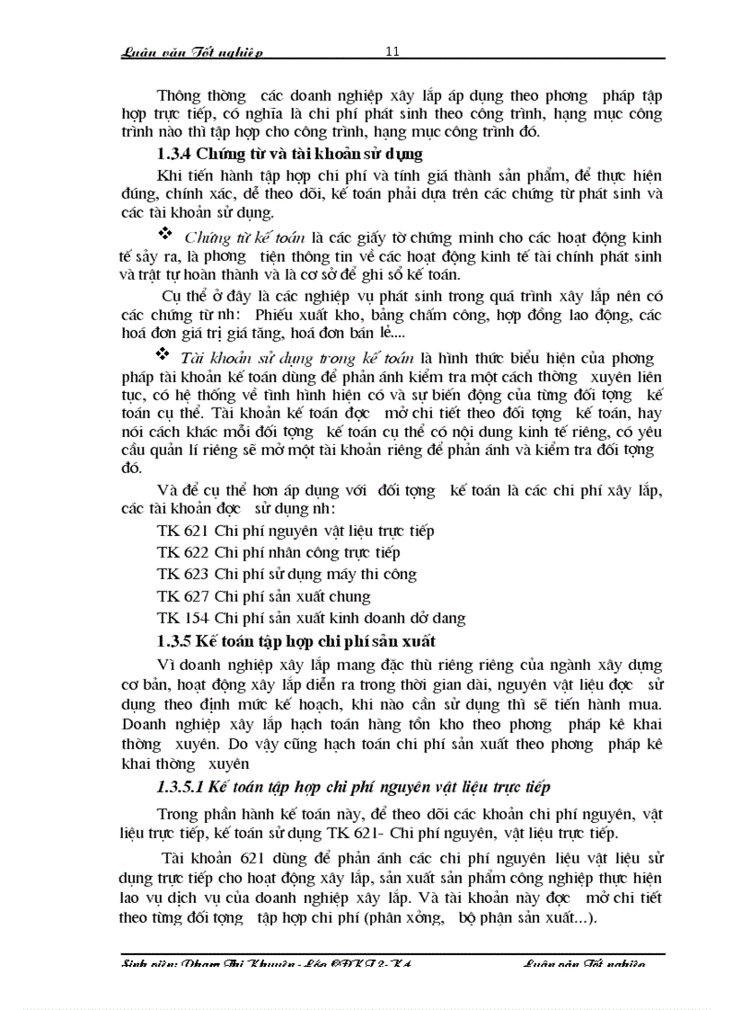 image for page Một số giải pháp nhằm hoàn thiện công tác kế toán tập hợp chi phí sản xuất và tính giá thành sản phẩm xây lắp tại Xí nghiệp xây lắp H36