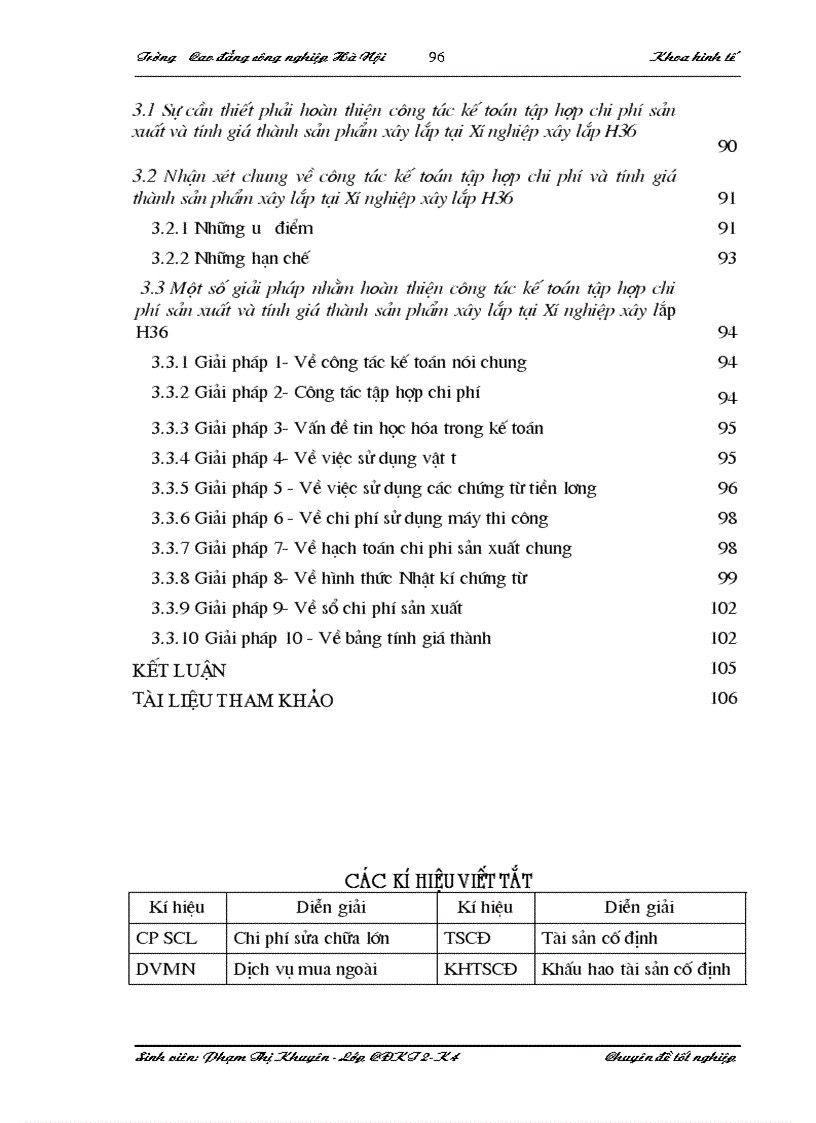 image for page Một số giải pháp nhằm hoàn thiện công tác kế toán tập hợp chi phí sản xuất và tính giá thành sản phẩm xây lắp tại Xí nghiệp xây lắp H36