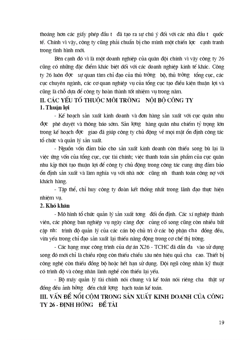 image for page Phân tích sự ảnh hưởng của môi trường kinh doanh tới tình hình sản xuất kinh doanh của Công ty 26