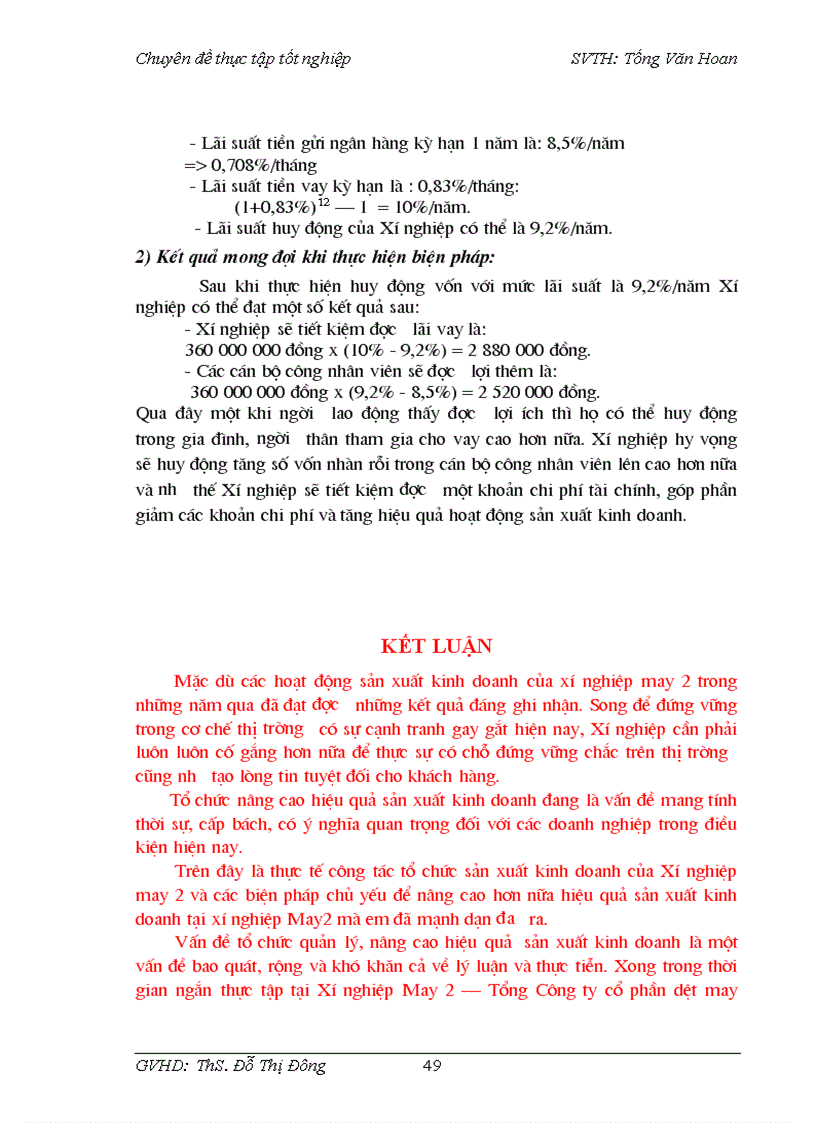 image for page 19 Phân tích kết quả sản xuất kinh doanh của xí nghiệp May 2 Tổng công ty cổ phần dệt may Nam Định trong những năm gần đây