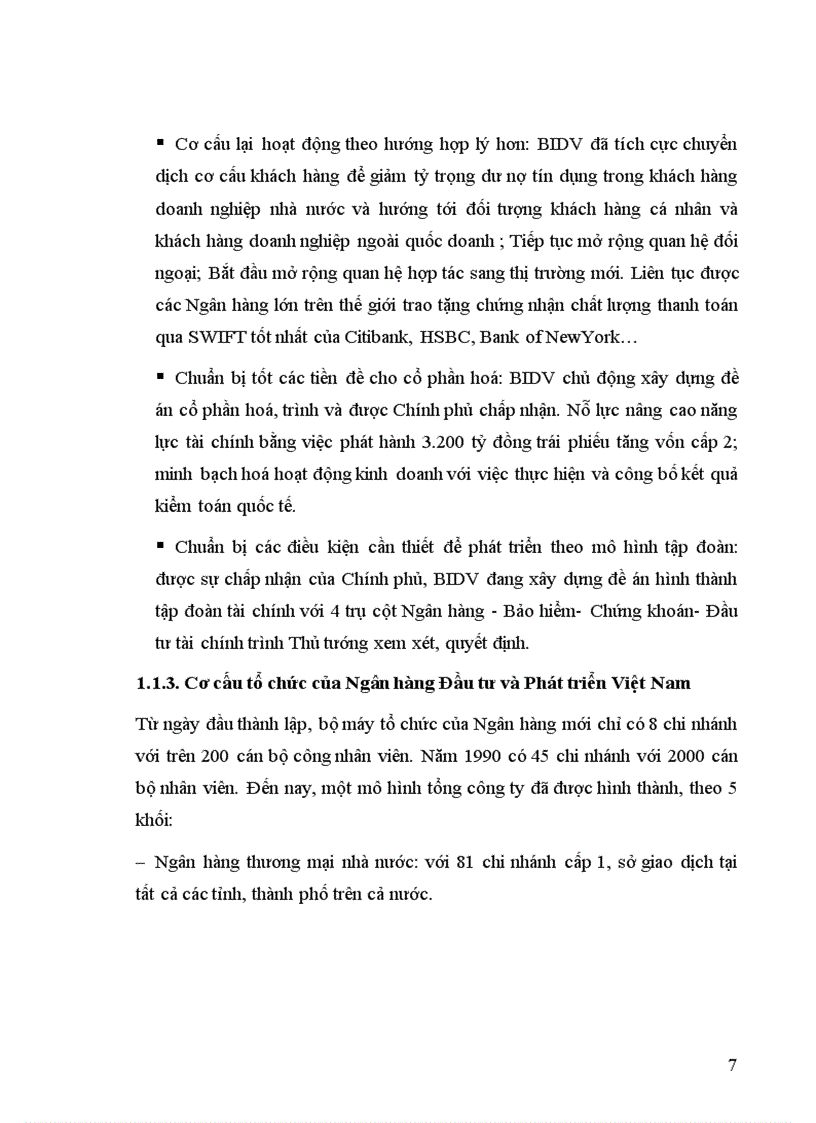 image for page Đánh giá hoạt động và phương hướng phát triển của chi nhánh Ngân hàng BIDV Đông Đô